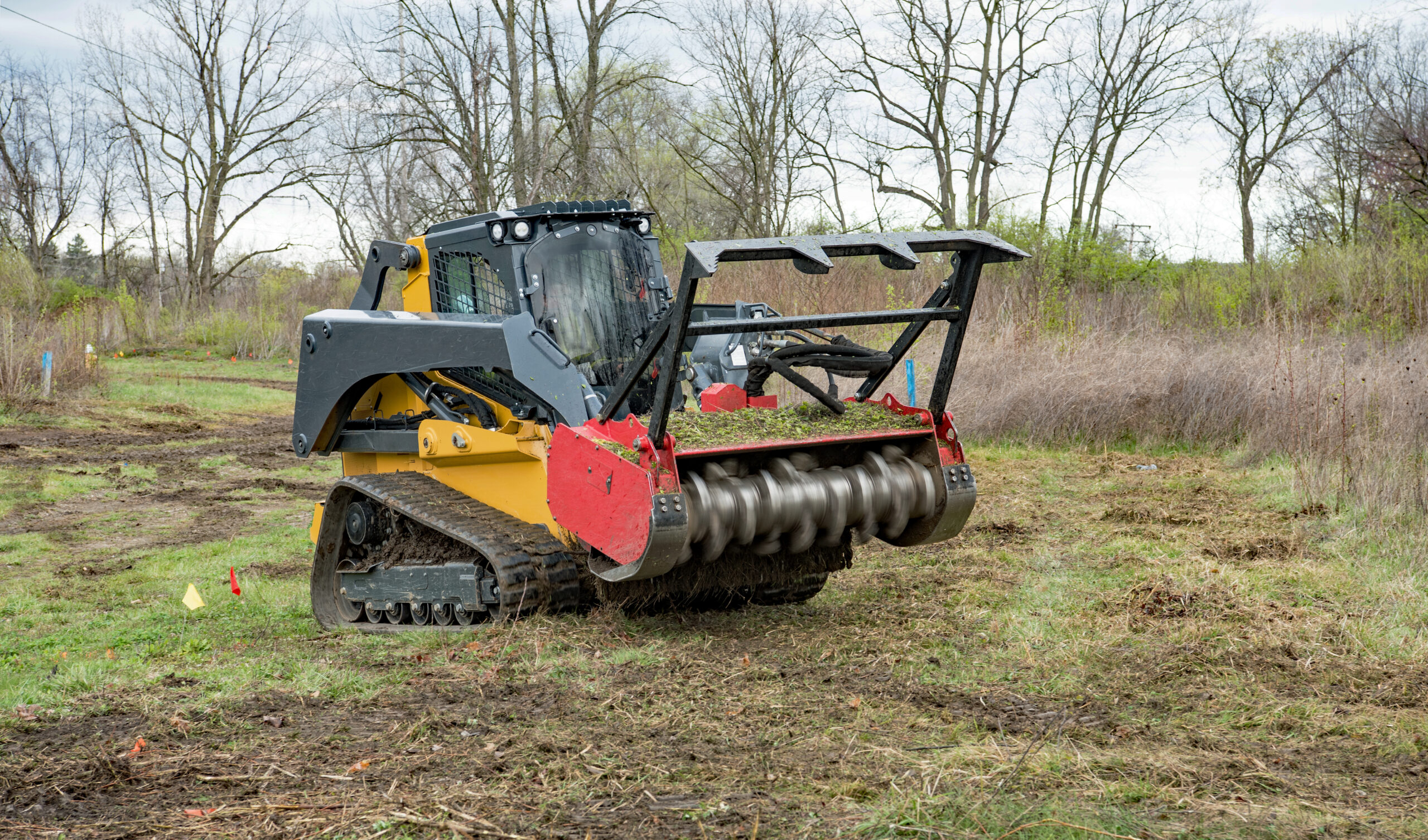Forestry mulcher creating defensible space on a Florida property