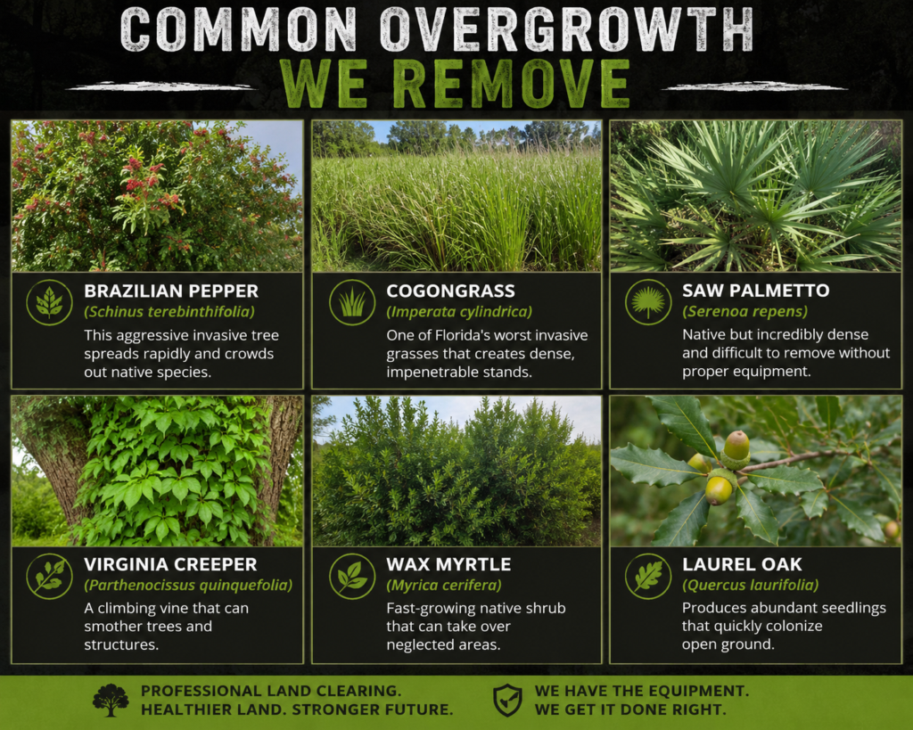 Forestry Mulching Pasco County - Common Florida Vegetation
